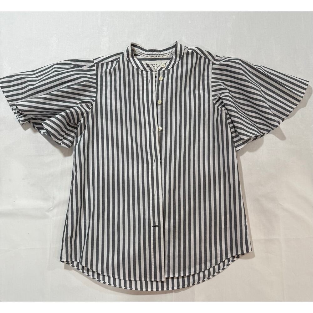 Kate Spade New York Broome Street Stripe Flutter Sleeve Blouse Size XXS
